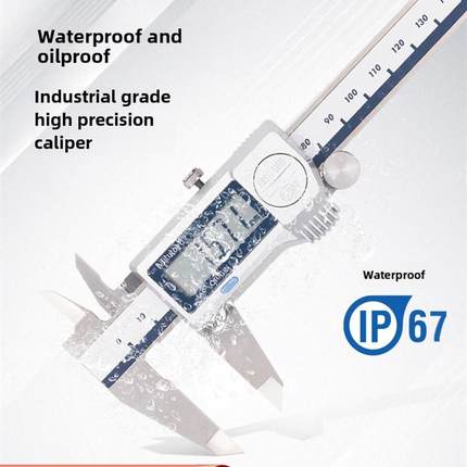 新款日本三丰防水防油数码卡尺500-714正品高精度数码游标卡包邮