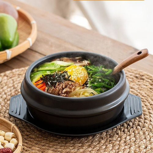 韩国石锅拌饭石锅煲仔饭石锅鱼家用的砂锅炖锅陶瓷不粘锅