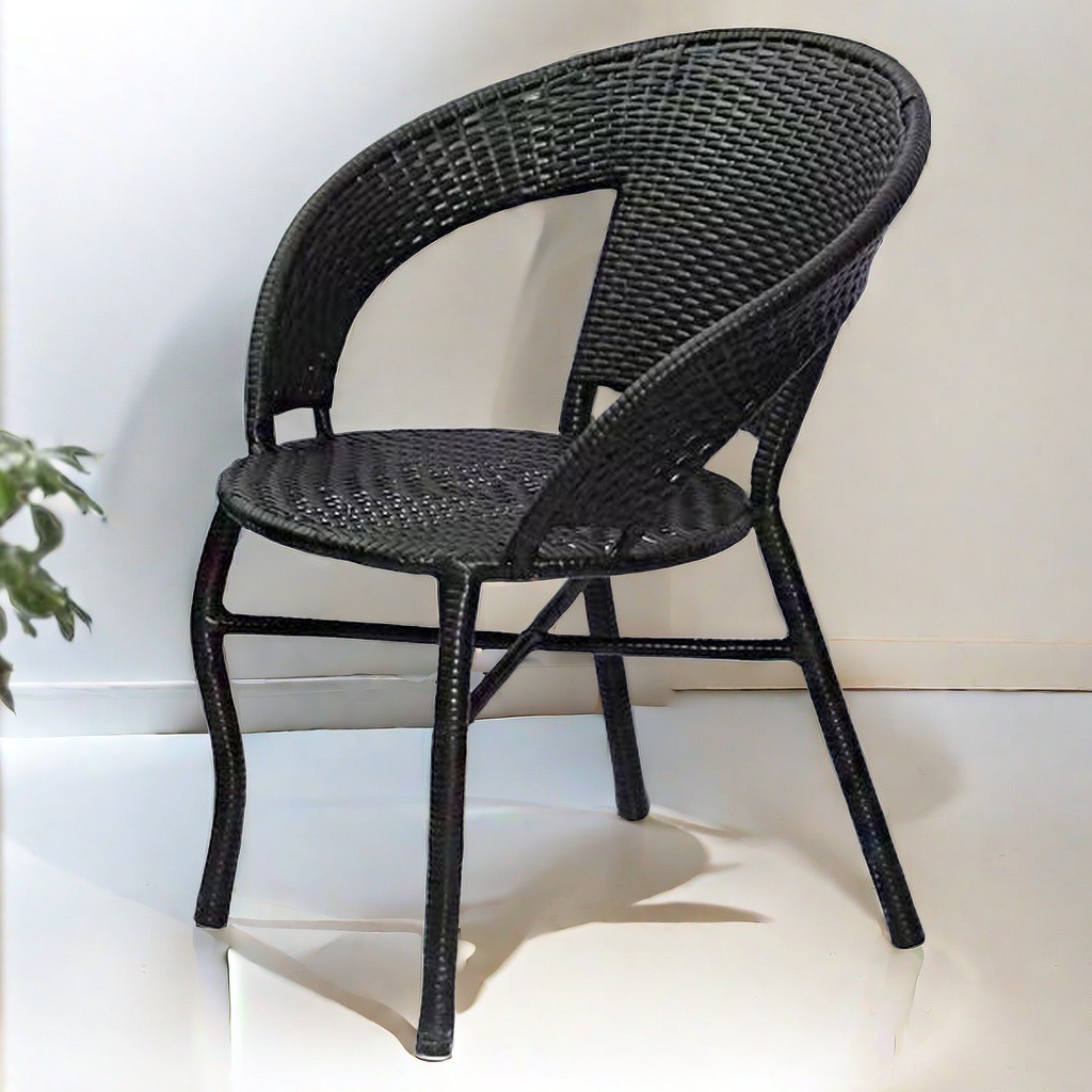 藤椅单人阳台休闲椅子靠背编织家用小户型户外庭院老人腾编茶桌椅