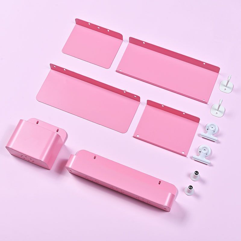 洞洞板配件免打孔金属置物架门口玄关书房书架置物架翻盖柜洞E18