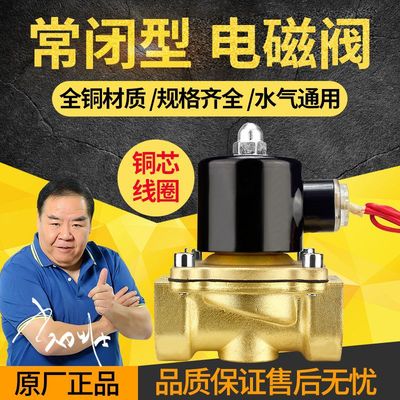 全铜常闭电磁阀水阀AC220v2分461寸2开关阀气阀