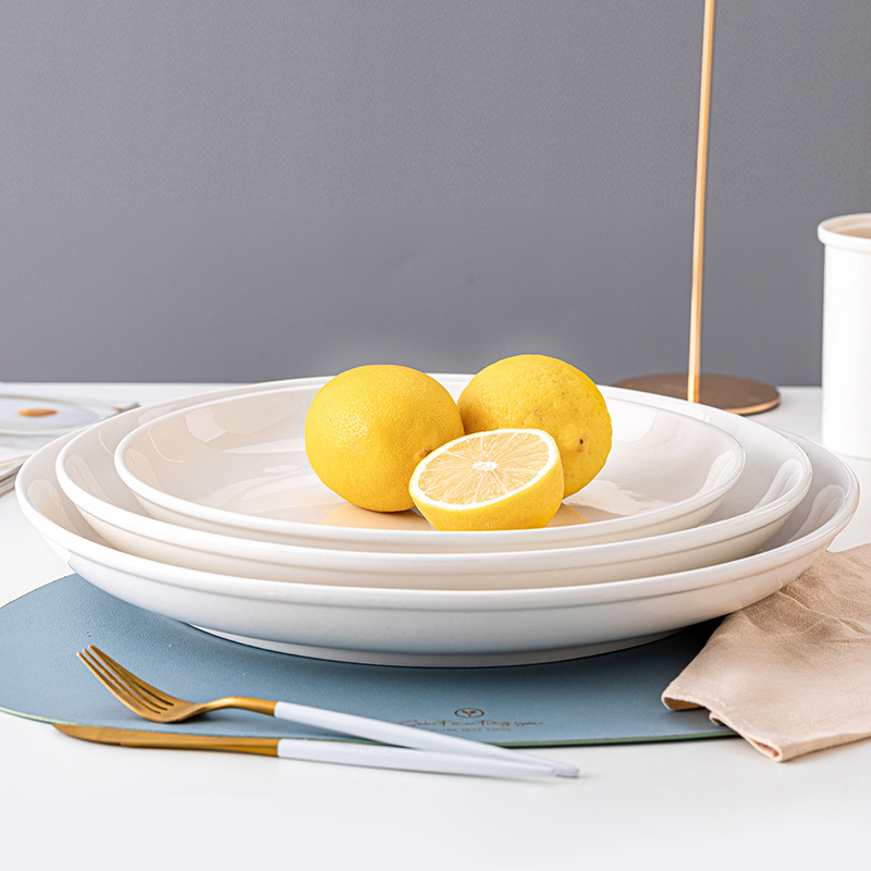 大盘子陶瓷家用深盘平果盘创意14英寸特大号蒸鱼剁椒鱼宁华庚