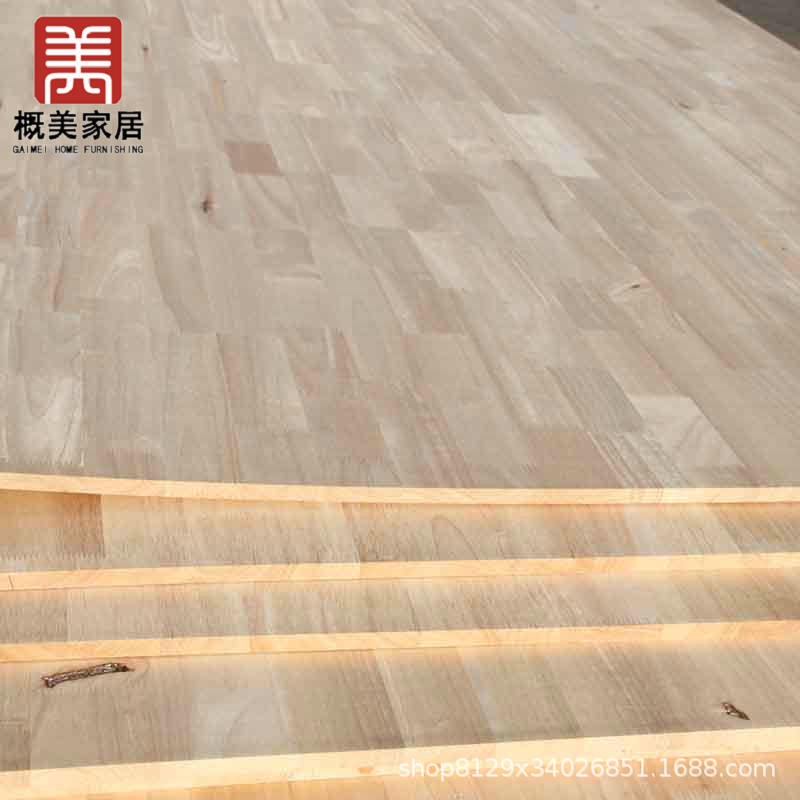 橡胶木AB面实木木板材 单面无结疤橡胶木家具板材厂家供应E18