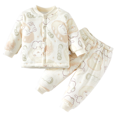 小聪熊婴儿分体棉衣加棉秋冬套装