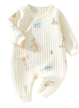小聪熊新生婴儿儿衣服纯棉连体衣