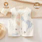 婴儿马甲春季 马夹a类9 小月龄宝宝夹棉背心保暖儿童坎肩外穿春春装