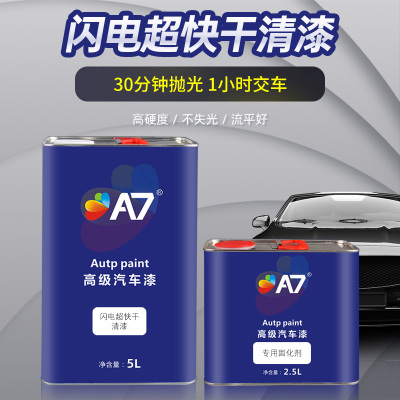 清漆汽车漆固化剂套装专用透明亮光油高光面漆轮毂超快干罩光清漆