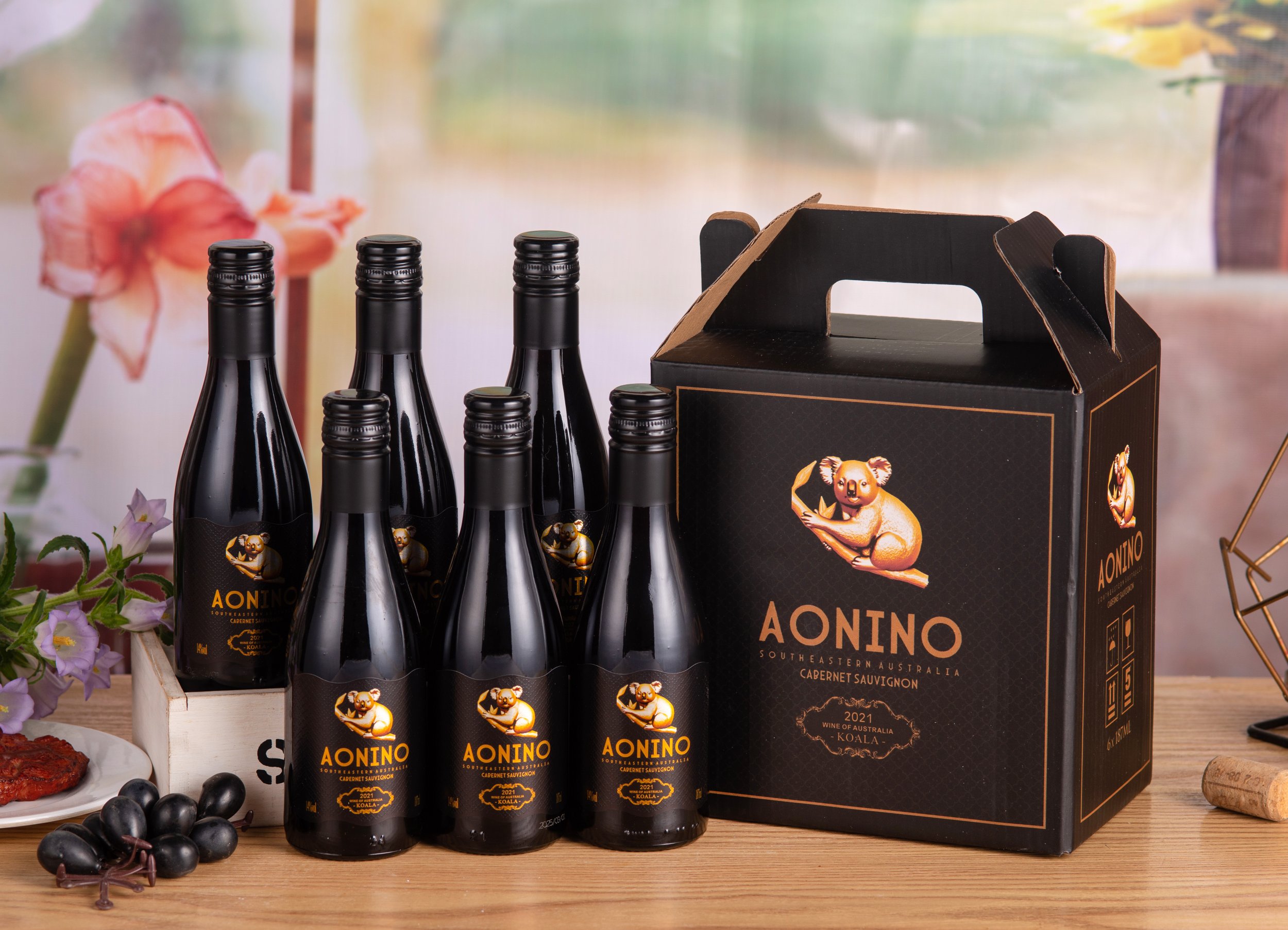 澳洲进口考拉一号考拉小瓶干红葡萄酒187ml小瓶晚安干红14度