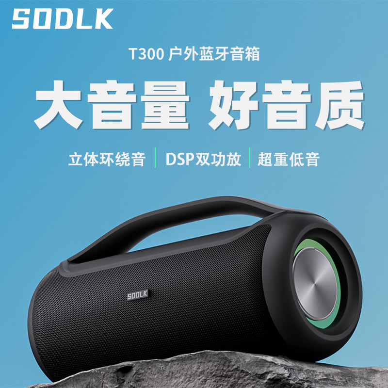 声莱客120W户外音箱重低音可调节