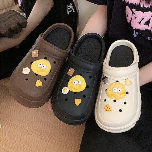 细细条女生EVA软底芝士洞洞鞋ins
