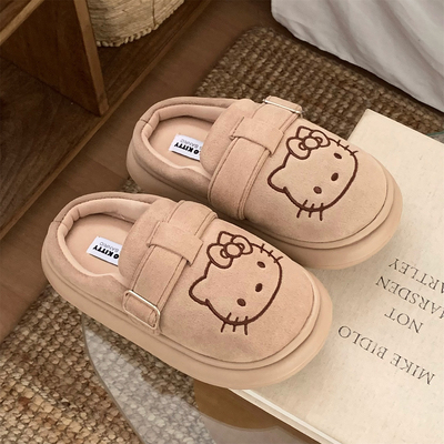 正版HelloKitty棉拖鞋女冬可爱