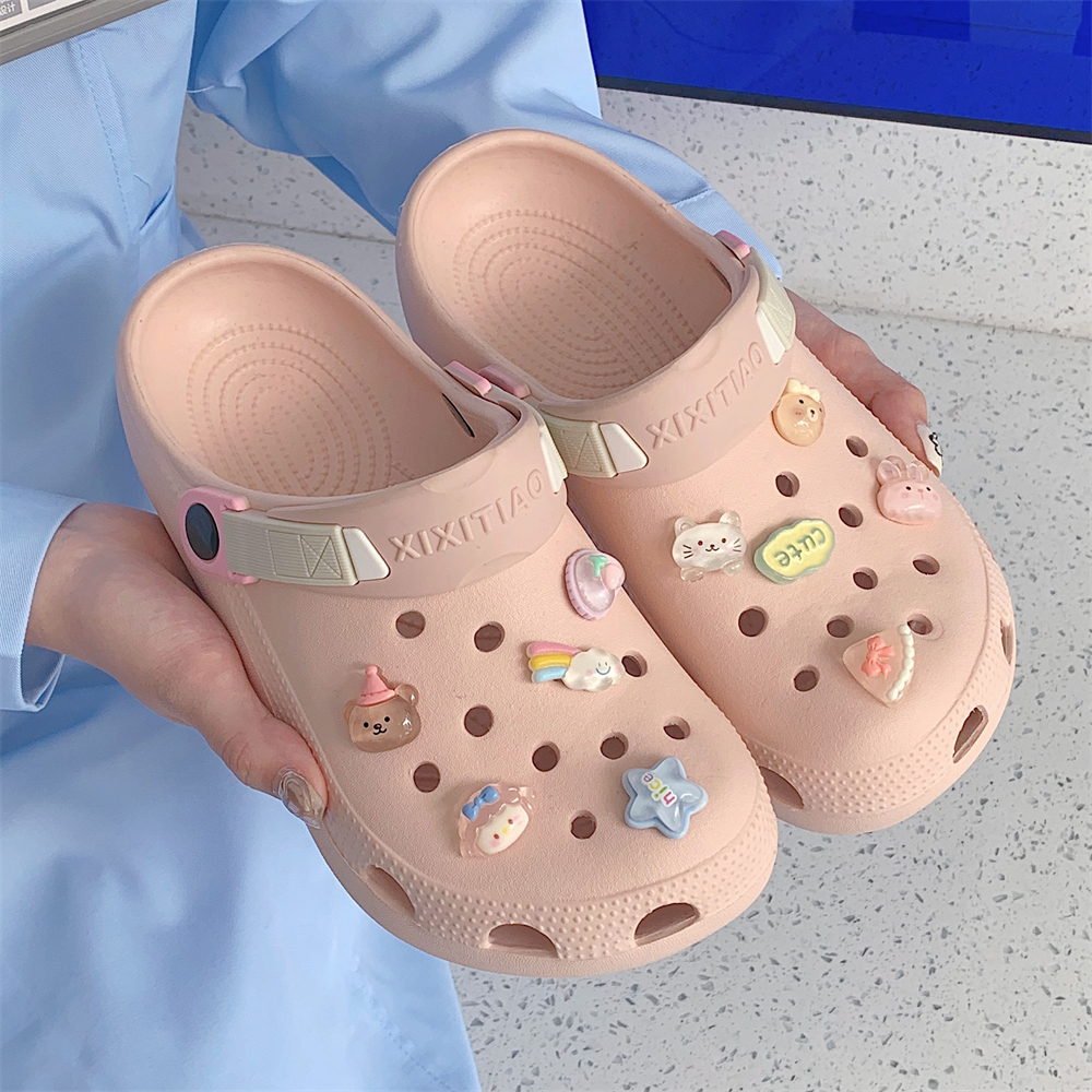 可爱休闲洞洞鞋防滑两穿凉拖鞋