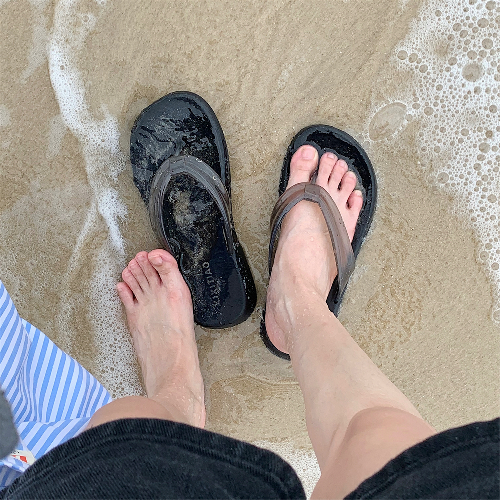 细细条女生EVA软底纯色人字拖鞋