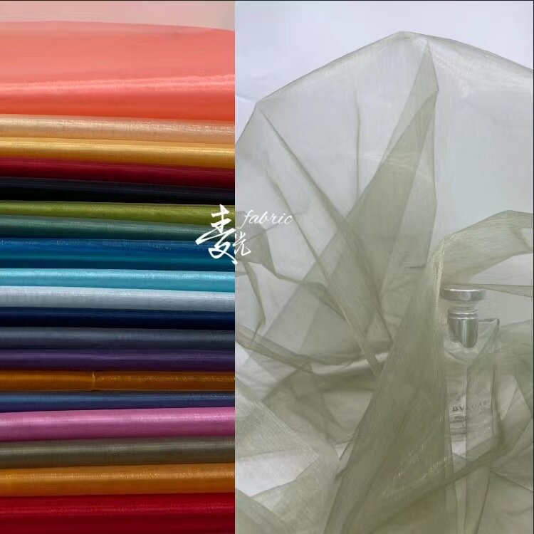 36色水光纱加密珍珠塑形纱礼品玩具婚庆糖果手纱袋裙撑烫金柯根纱