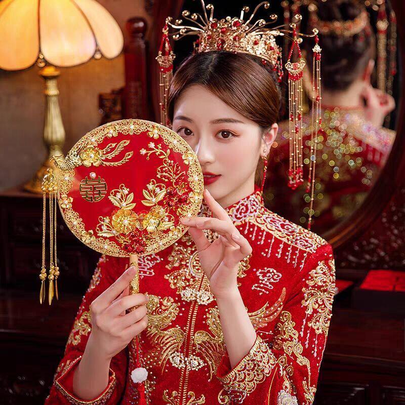 新思力长风渡宋轶柳月茹大婚团扇中式婚礼新娘结婚古风扇子手捧喜属于什么档次？
