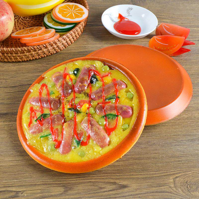 仿真香肠虾仁披萨pizza食物模型西餐咖啡厅摆设影视拍摄道具摆件