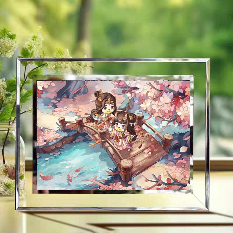 奥比岛梦想国度动画卡通水晶玻璃相框简约现代装饰画框可爱治愈