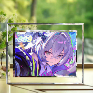 银狼sp狼尊立绘lv999水晶相框桌面摆件崩坏星穹铁道周边谷子装饰