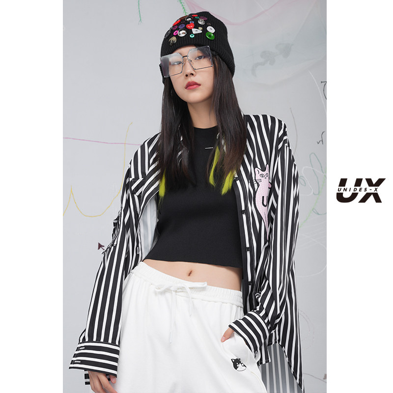 UNIDESXUX新款小花猫衬衫DK121011A305