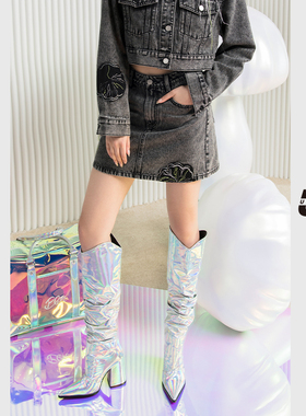 UNIDESXUX新款艺术家联名牛仔短裙DK312015A284