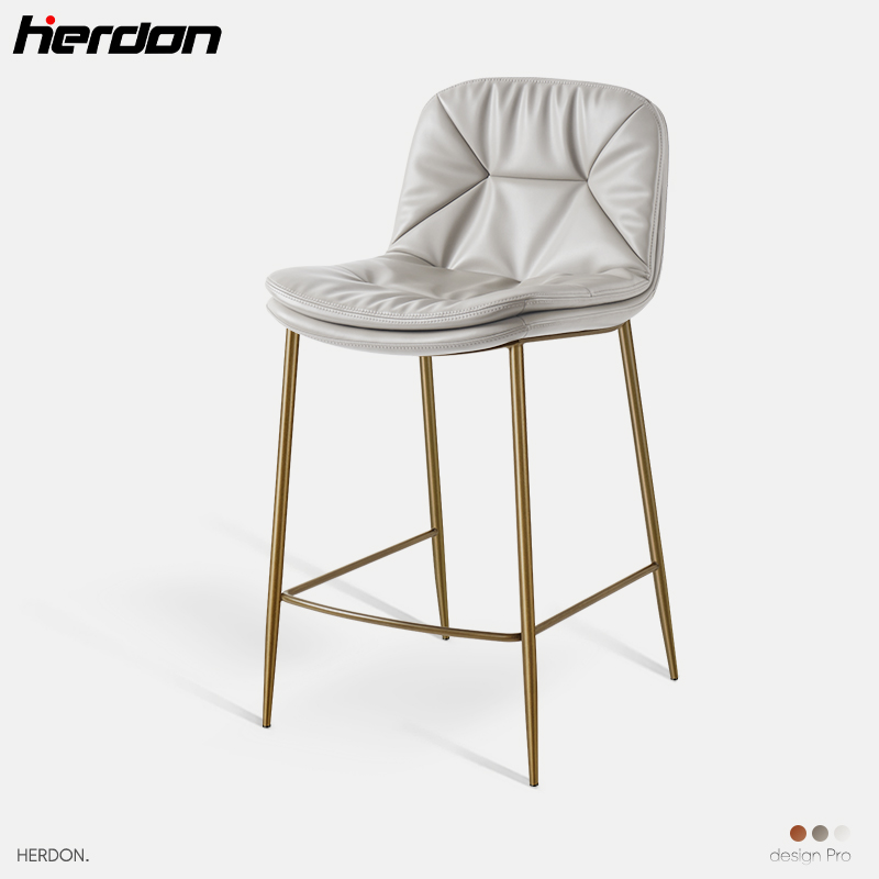 美式简约吧台椅轻奢靠背椅herdon