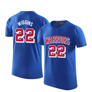 勇士队22号维金斯球衣t恤男75周年复古城市版篮球运动短袖纯棉夏