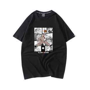 哈登同款联名t恤男灌篮高手安西教练ins潮牌动漫樱木花道日系短袖