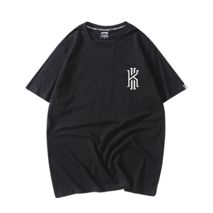 篮网队欧文t恤男德鲁大叔美式运动篮球衣休闲训练服宽松纯棉短袖