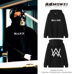 艾伦沃克faded同款 Walker宽松纯棉ins潮牌外套头 连帽卫衣男Alan