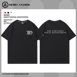 TTPD霉霉新专辑t恤男女泰勒斯威夫特印花周边短袖夏季宽松半袖棉