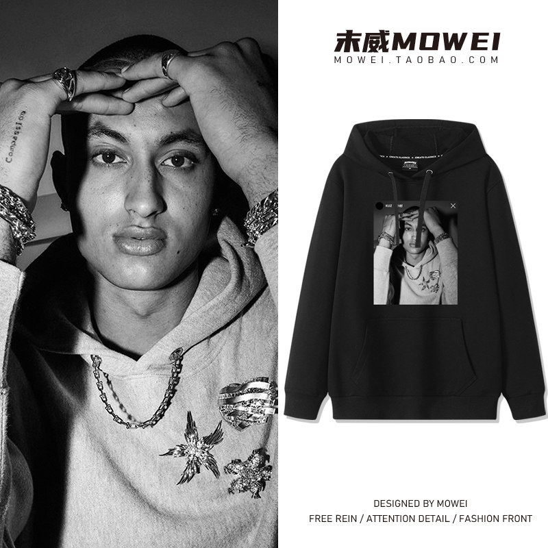 湖人队库兹马连帽卫衣男kuzma美式篮球纯棉宽松休闲ins潮流上衣服