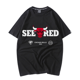2022芝加哥公牛队季后赛t恤德罗赞拉文训练出场服篮球运动短袖夏