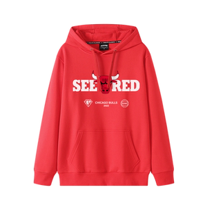 2022芝加哥公牛队卫衣男季后赛德罗赞拉文训练出场服篮球运动上衣