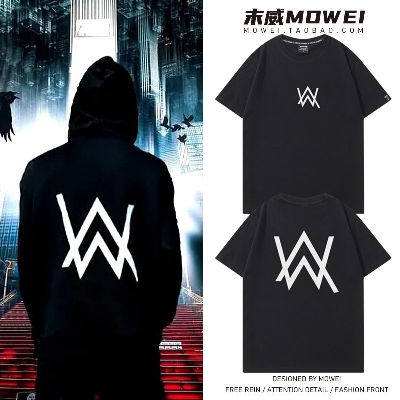 艾伦沃克alanwalker同款衣服DJ潮牌faded短袖T恤男女宽松半袖夏季