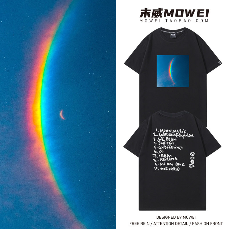 ColdPlay酷玩乐队短袖t恤moon music专辑印花演唱会周边休闲半袖图片