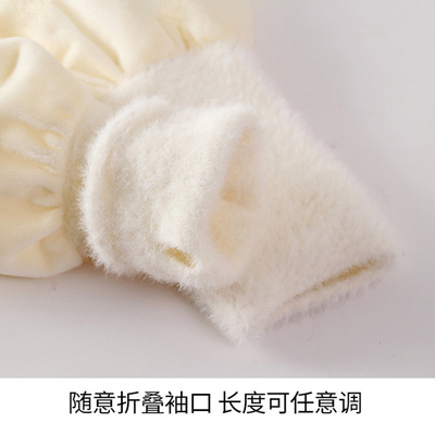 HTYM90白鸭绒韩系甜美撞色立领印花短款羽绒服女冬季新款保暖外套
