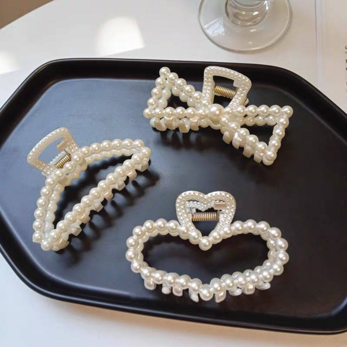 儿童珍珠蝴蝶结抓夹小号少女发卡网红后脑勺发抓刘海夹子头饰发夹,饰品/流行首饰/时尚饰品新,民族风发饰,淘宝优惠券,粉丝福利购,淘宝优惠卷