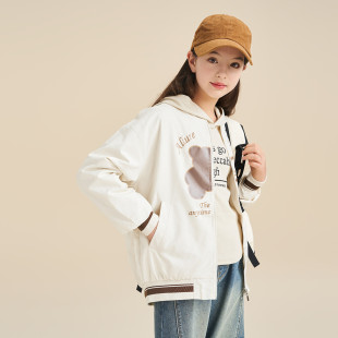 舒适时尚 新款 女童卡通印花棒球服2025秋季 D9B8940 CC家CC