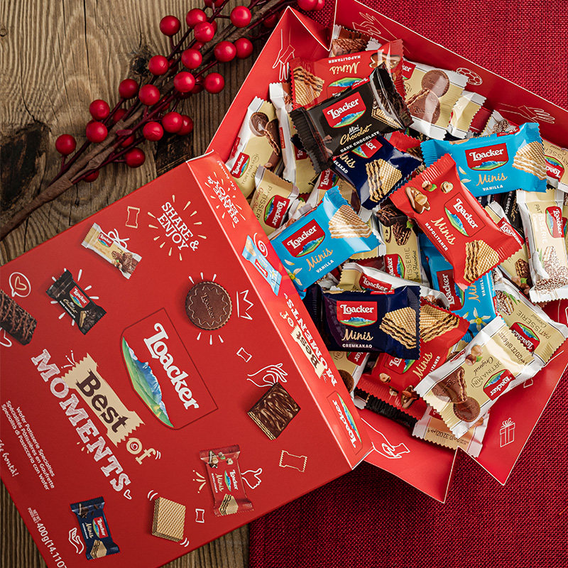 Loacker莱家进口百乐时光威化饼干400g缤纷礼盒过节礼盒零食