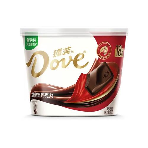 德芙巧克力216g碗装儿童零食糖果批发纯可可脂巧克力牛奶黑巧白巧