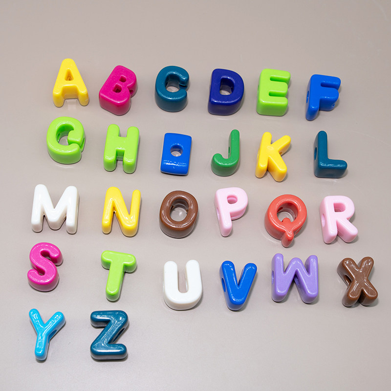 亚克力数字珠大孔字母珠手链项链