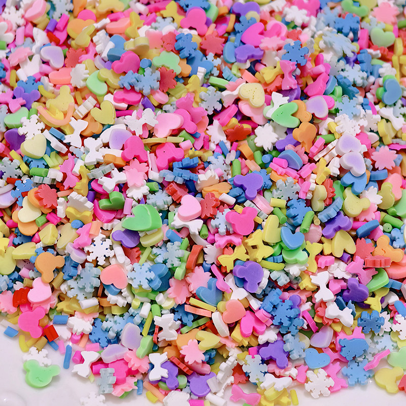 史莱姆雪花混装diy手机壳软陶丝
