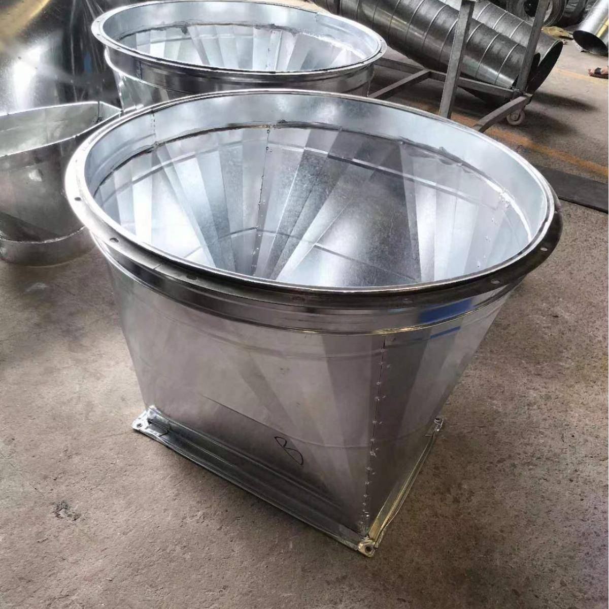 厂家供应天方地圆通排风管 不锈钢方圆排烟 厨房新风机口方圆接头