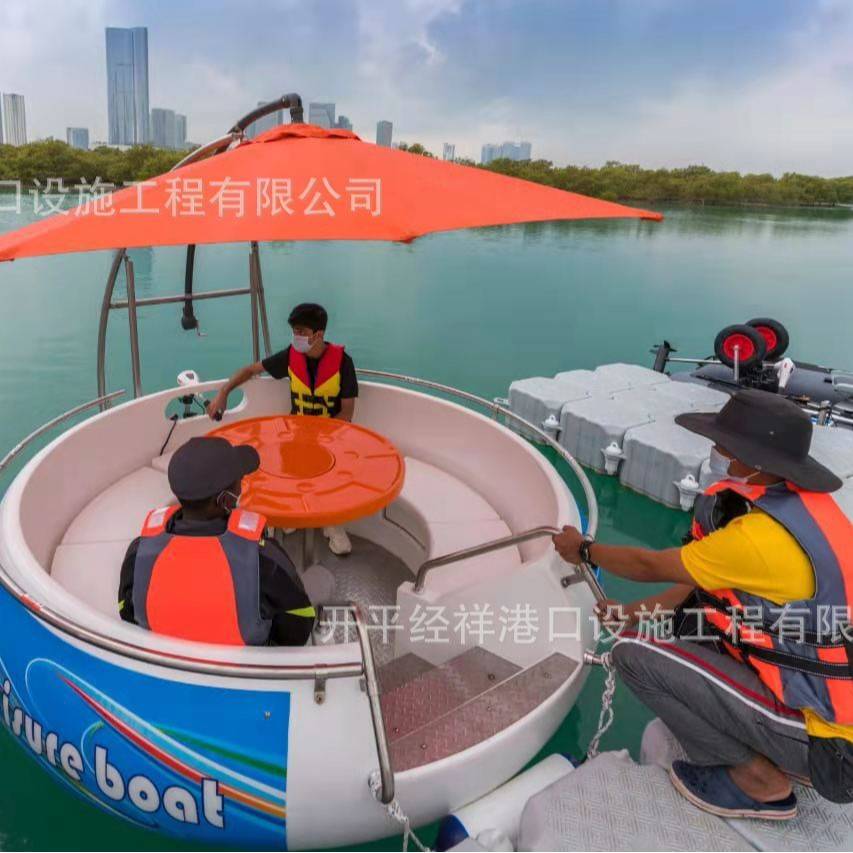 水上乐园游艺设施 塑料浮筒水上活动平台 登船浮台码头 龙舟码头图片