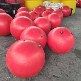 江面吊环警示浮球可贴反光条 水源地取水口pe渔船拦截浮球