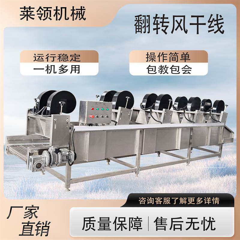 辣椒风干沥水流水线 包装袋表面去水风干机 自动水产品清洗风干线