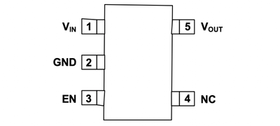 AP7343D固定LDO稳压器, 1.7V至5.25V, 300mV压差, 1.8V,300mA输出