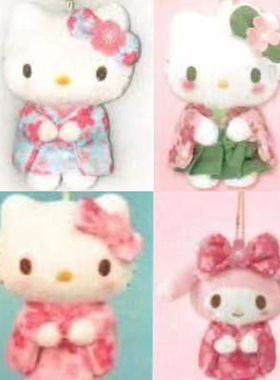 【补尾款&全款捡漏】日本nakajima樱花抹茶和服毛绒挂件