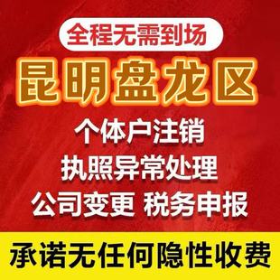云南全省昆明曲靖昭通盘龙公司注册执照楚雄注销变更注销异常解除