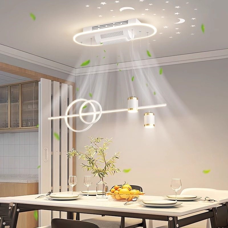无叶餐厅风扇灯2025新款意式极简体吧台饭厅餐桌吊扇灯创意家用一,家装灯饰光源,风扇灯,淘宝优惠券,粉丝福利购,淘宝优惠卷